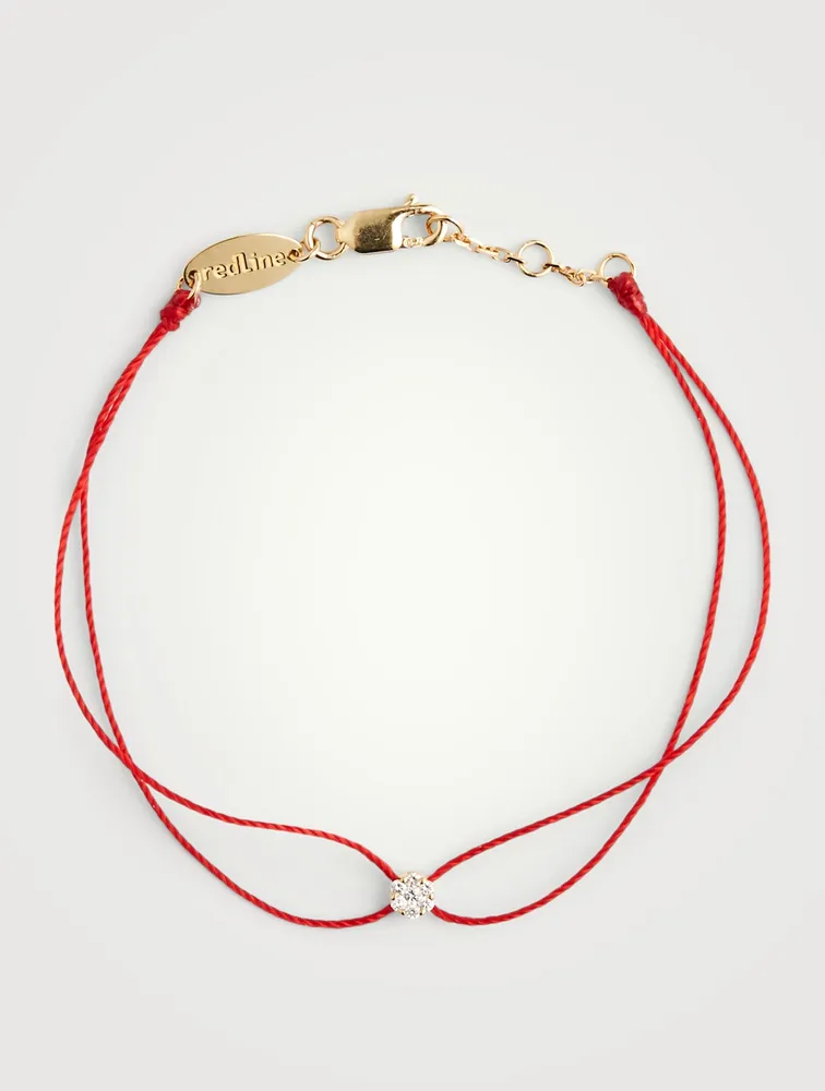 Illusion 18K Gold Twin Strings Bracelet With Diamonds