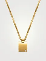 Mini 18K Gold Plated Dog Tag Necklace