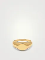 Mini 18K Gold Plated Signet Ring