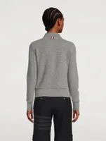 Long-Sleeve Cashmere Polo Sweater