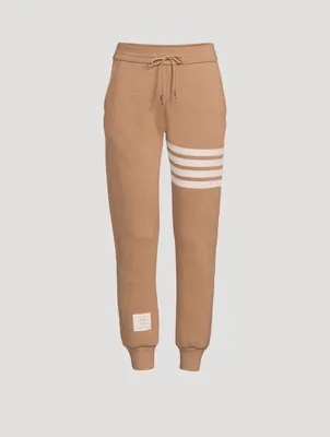 Cashmere Sweatpants With Four-Bar Stripe