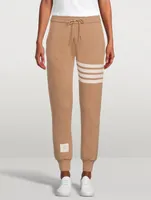 Cashmere Sweatpants With Four-Bar Stripe