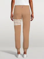 Cashmere Sweatpants With Four-Bar Stripe