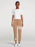 Cashmere Sweatpants With Four-Bar Stripe