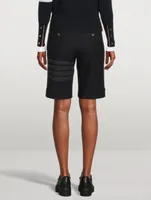 Cotton Four-Bar Bermuda Shorts