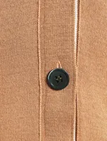 Wool Cardigan With Four-Bar Stripe