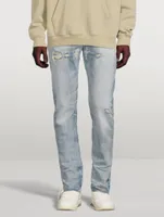 Straight-Leg Distressed Jeans