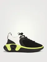 B-Runner Gummy Leather And Mesh Sneakers