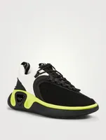 B-Runner Gummy Leather And Mesh Sneakers