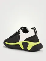 B-Runner Gummy Leather And Mesh Sneakers