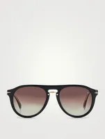 Aviator Sunglasses With Clip-On Lenses
