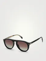 Aviator Sunglasses With Clip-On Lenses