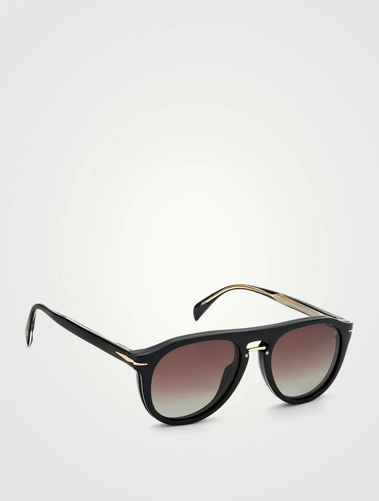 Aviator Sunglasses With Clip-On Lenses