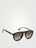 Aviator Sunglasses With Clip-On Lenses