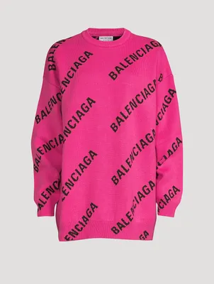 Cotton And Wool Sweater Logo Print