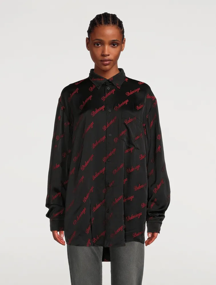 Oversized Shirt In Logo Print