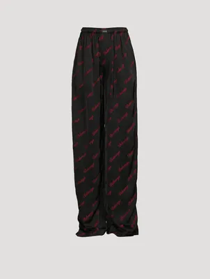 Embroidered Logo Pajama Pants