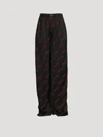 Embroidered Logo Pajama Pants