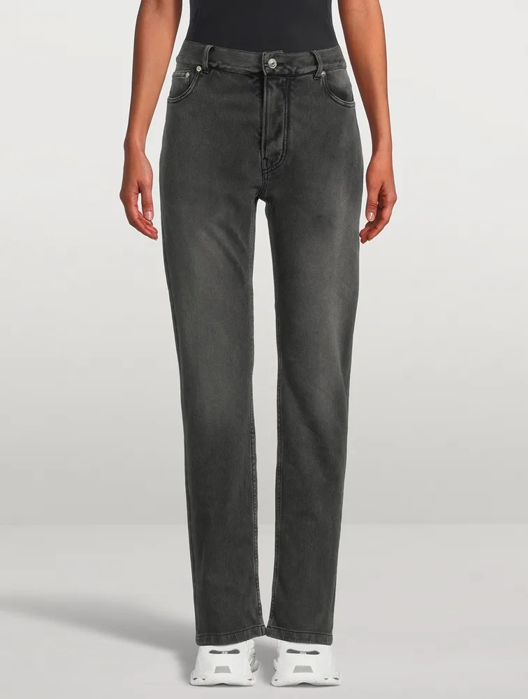 Trompe-L'œil Straight-Leg Jeans