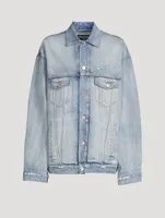 Barcode Oversized Denim Jacket