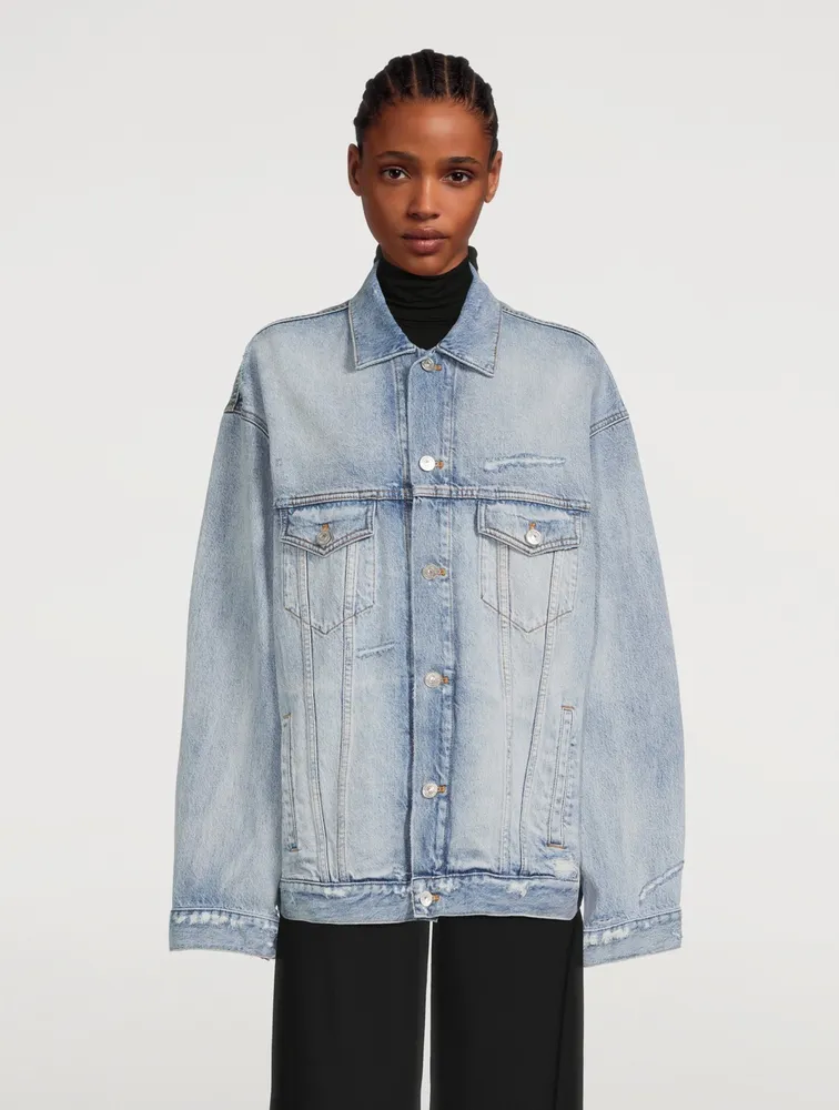 Barcode Oversized Denim Jacket