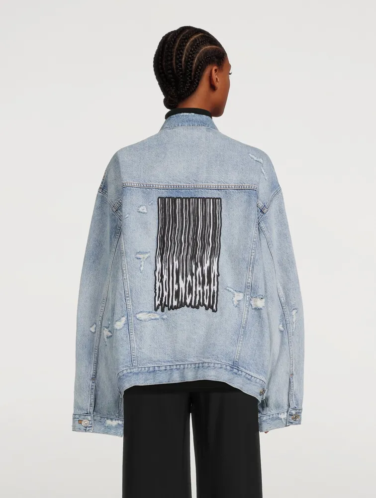 Barcode Oversized Denim Jacket