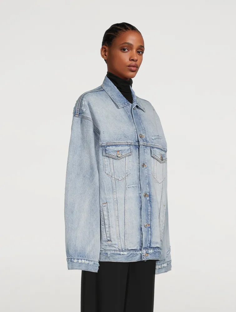 Barcode Oversized Denim Jacket