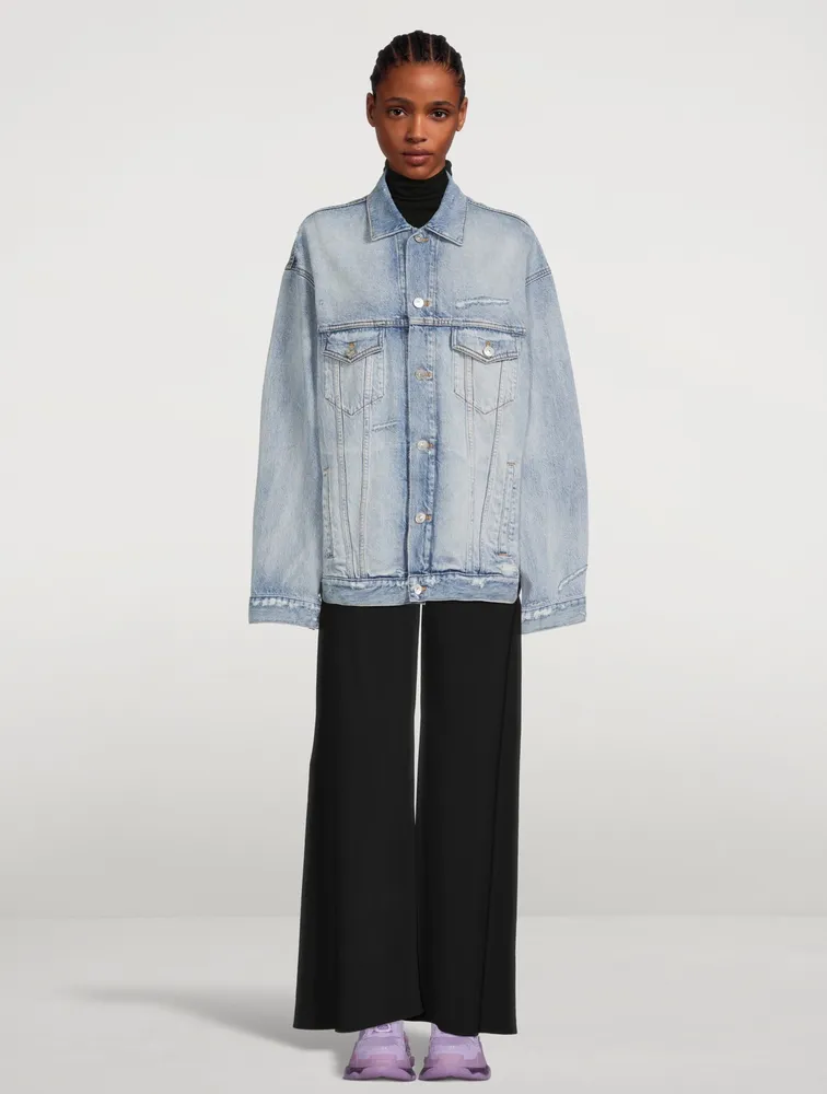 Barcode Oversized Denim Jacket