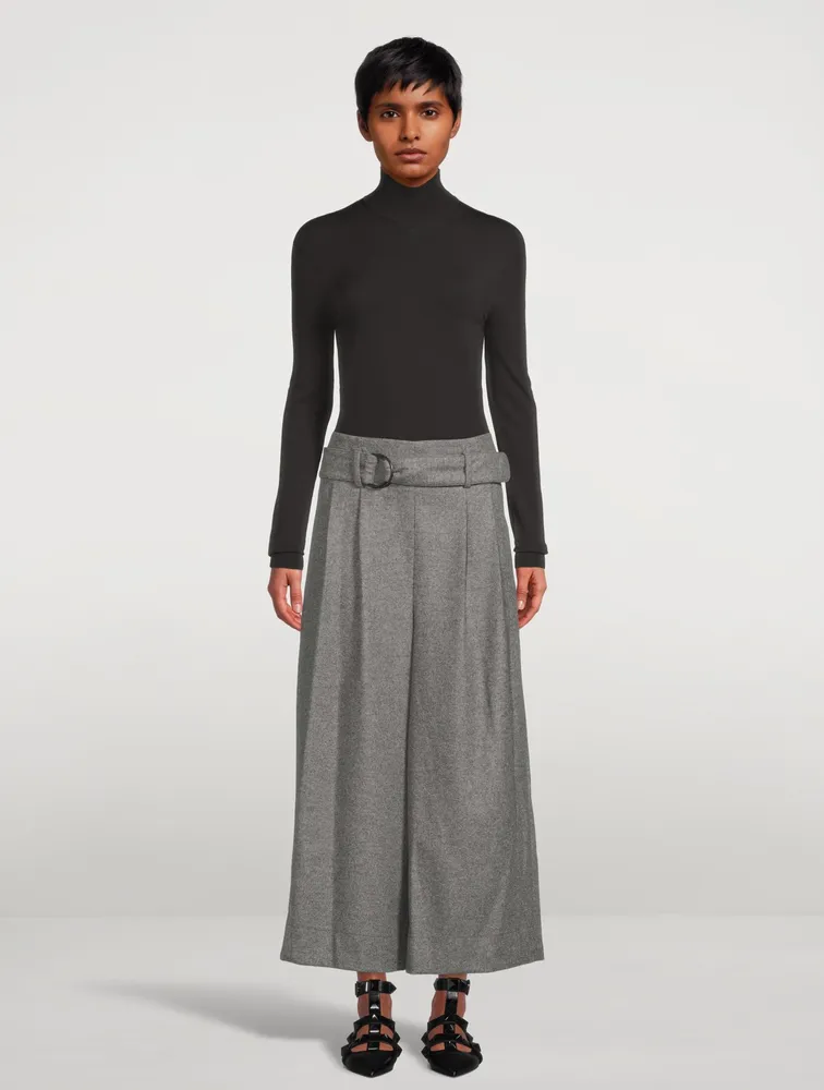 Fiorella Belted Wool Culottes