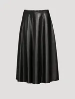 Vegan Leather Midi Skirt