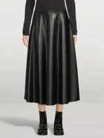 Vegan Leather Midi Skirt