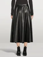 Vegan Leather Midi Skirt