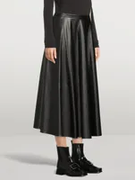 Vegan Leather Midi Skirt