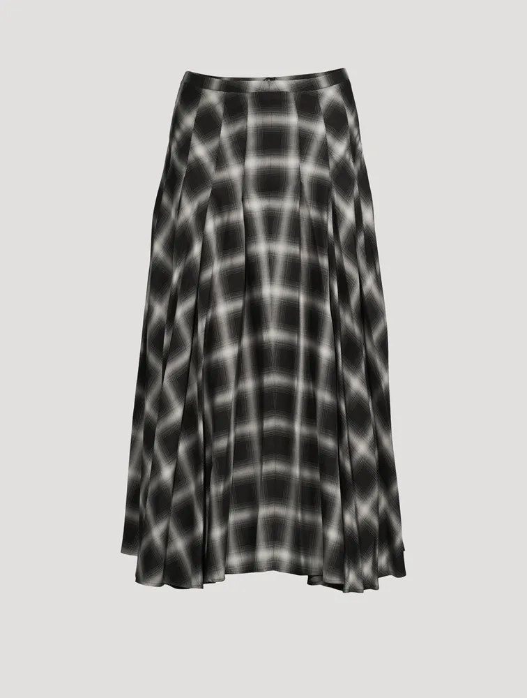 Midi Skirt Checkerboard Print