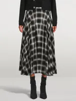 Midi Skirt Checkerboard Print