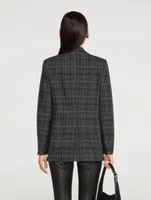 Tartan Boyfriend Blazer Check Print