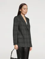 Tartan Boyfriend Blazer Check Print