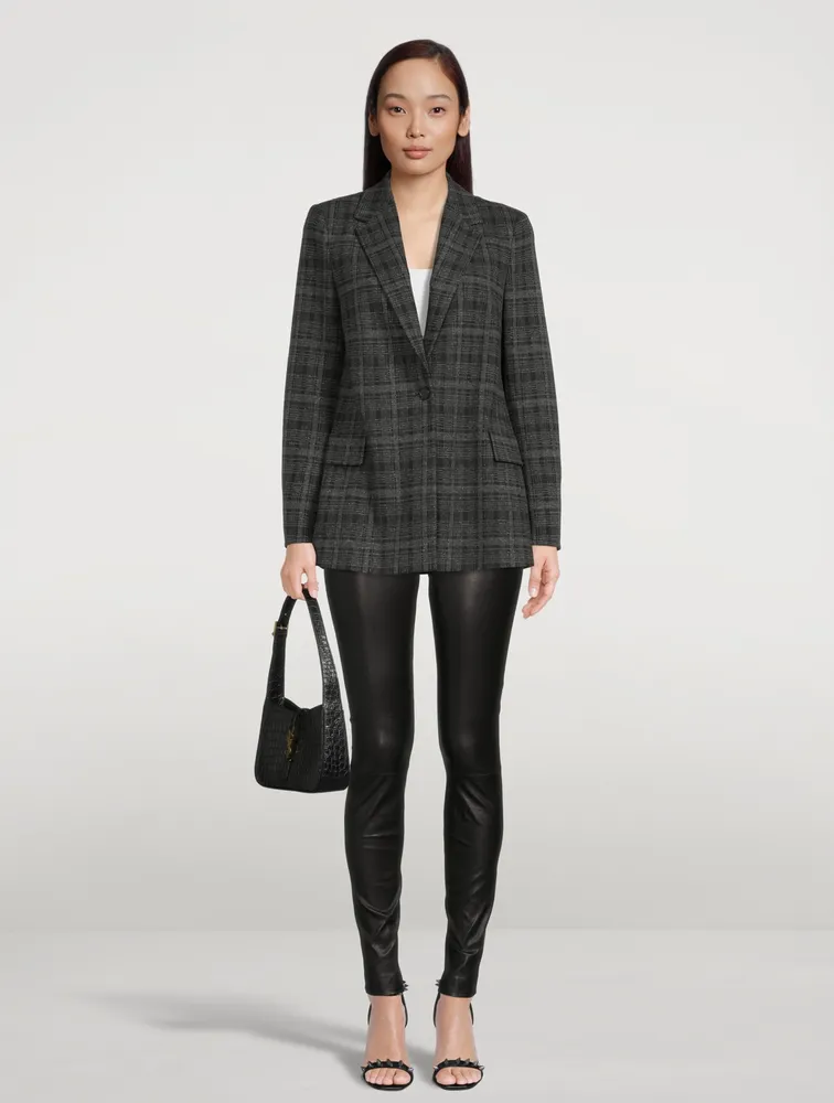 Tartan Boyfriend Blazer Check Print