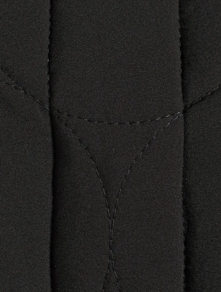 Stand Collar Jacket Checkerboard Print