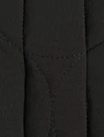Stand Collar Jacket Checkerboard Print