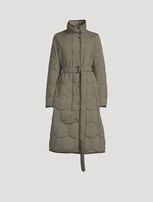 Quilted Coat With Belt