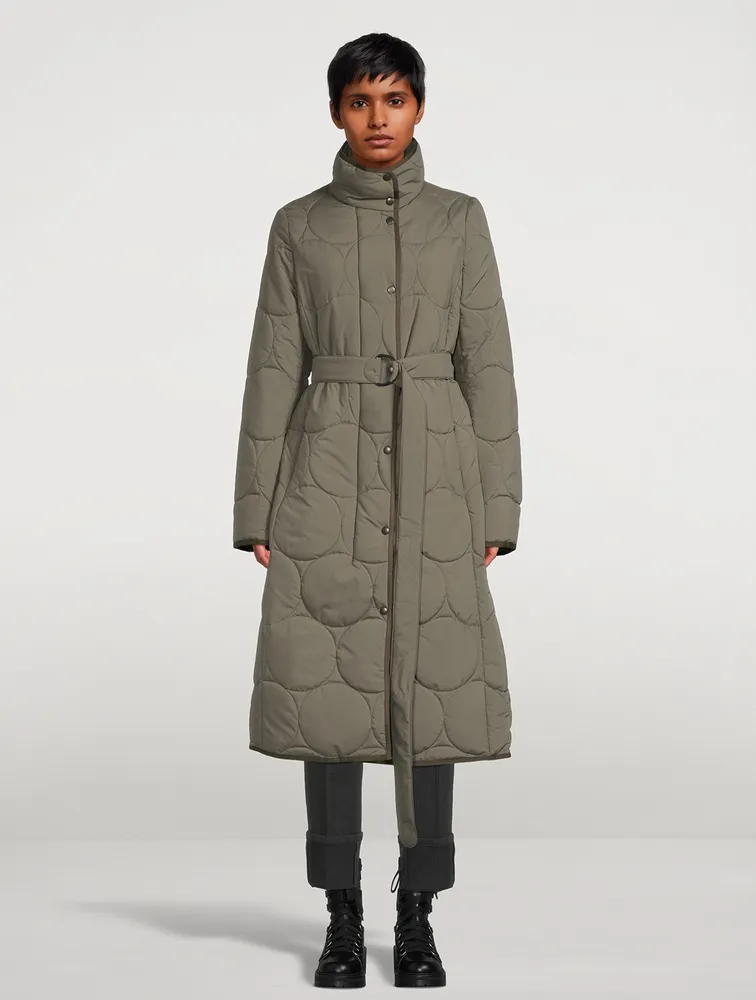 Quilted Coat With Belt