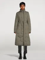 Quilted Coat With Belt