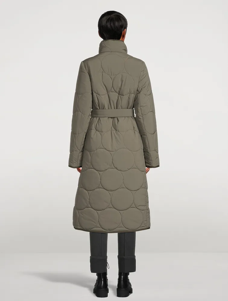 Quilted Coat With Belt