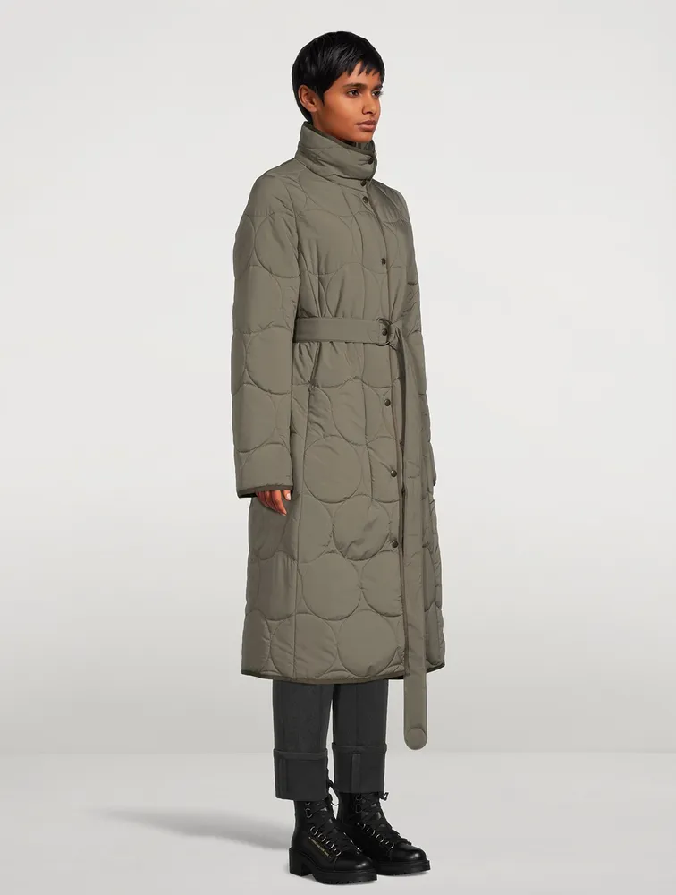 Quilted Coat With Belt