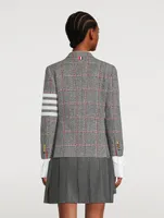 Windowpane Jacquard Wool Blazer