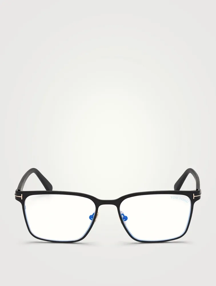 Rectangular Optical Glasses With Blue Block Lenses