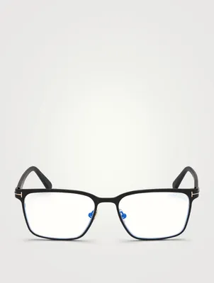 Rectangular Optical Glasses With Blue Block Lenses