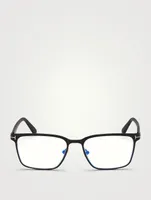 Rectangular Optical Glasses With Blue Block Lenses