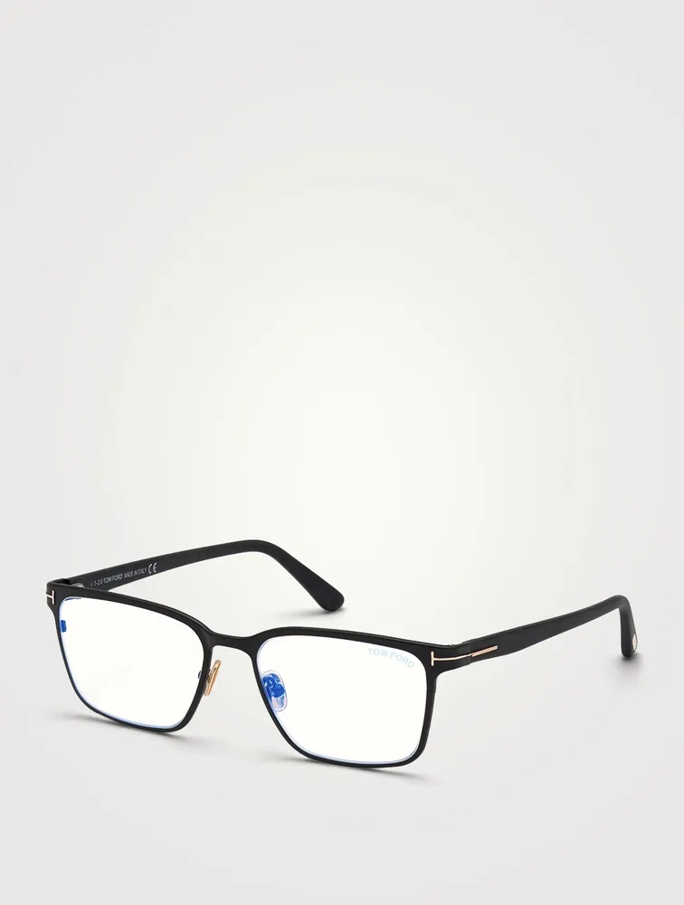 Rectangular Optical Glasses With Blue Block Lenses